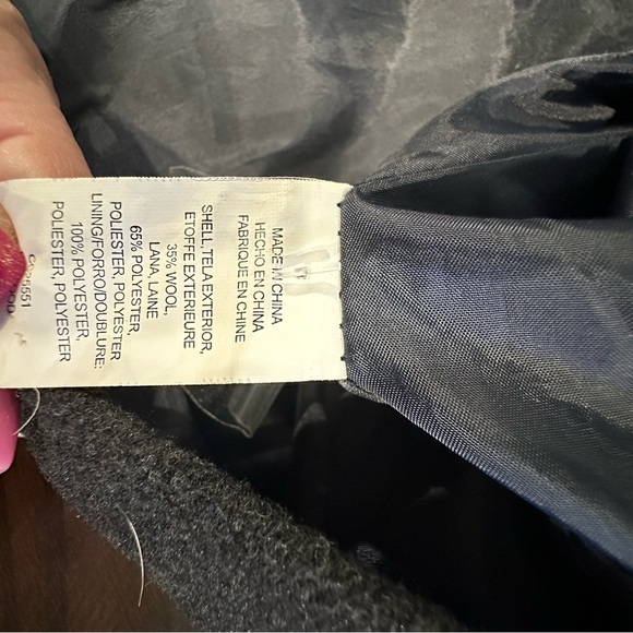 Thread & Supply Women’s Small Charcoal Gray Wool Blend Peacoat Winter Outerwear - Picture 4 of 7